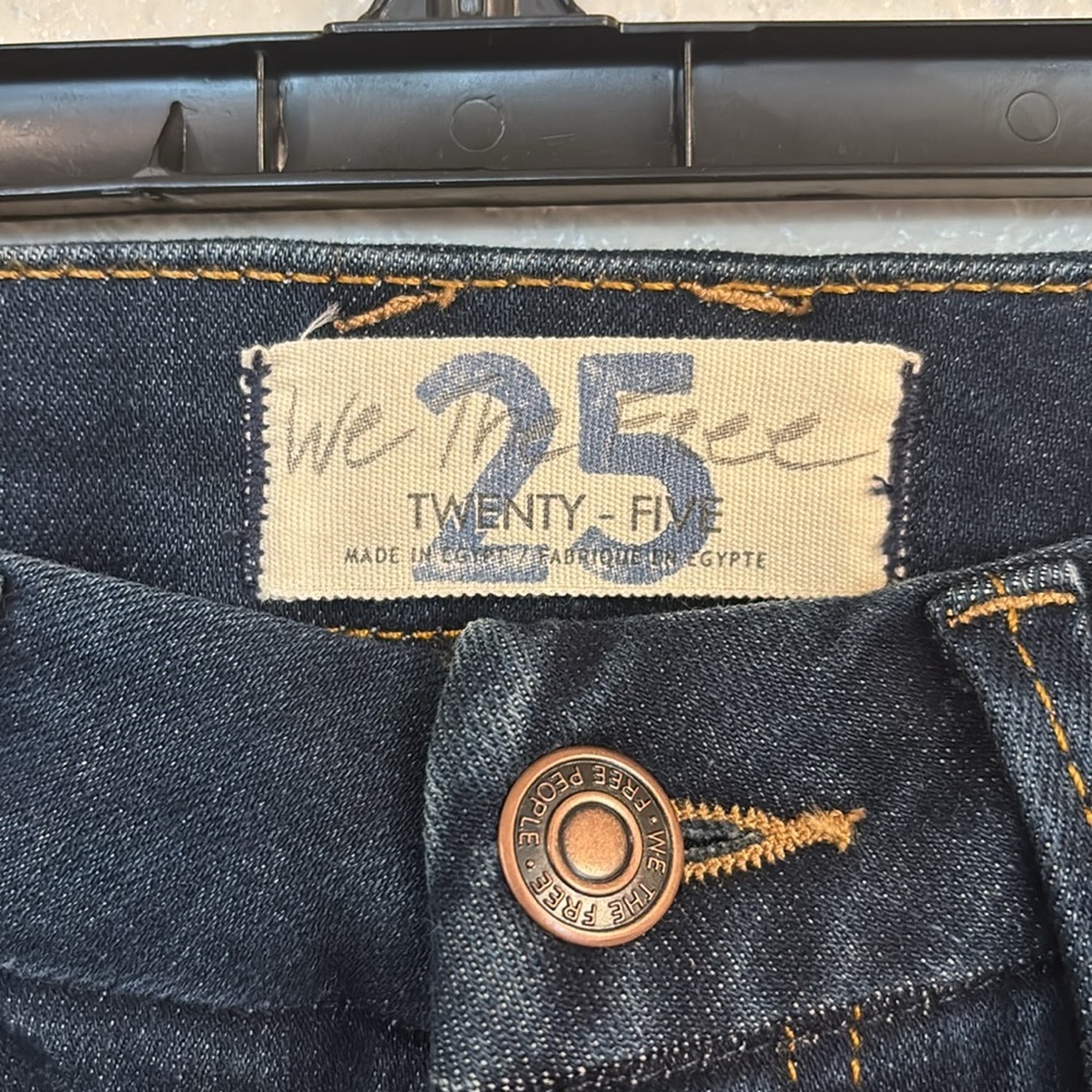 FREE PEOPLE We The Free Montana Skinny Jeans in Dark Rinse NWT - Picture 5 of 7